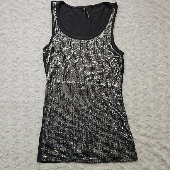 Maurice's size small gray silver sequin tank - Picture 1 of 6